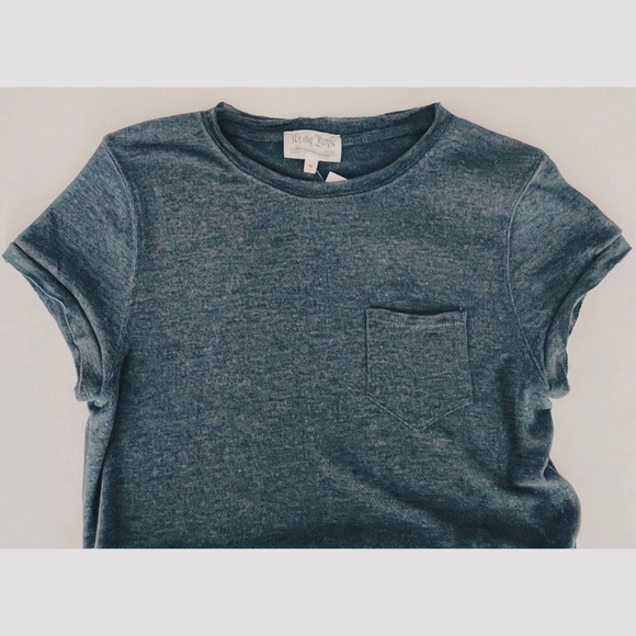 WE MY PEOPLE Washed Cap Sleeve Pocket Tee - Picture 3 of 7